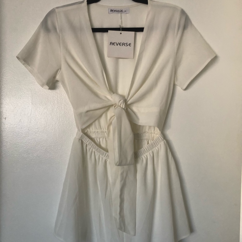 White, cutout romper